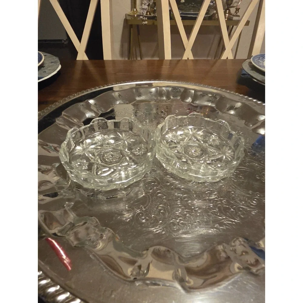 Anchor Hocking Early American Prescut (EAPC) glass star pattern ashtray or dish
